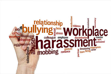 workplace harassment text poster